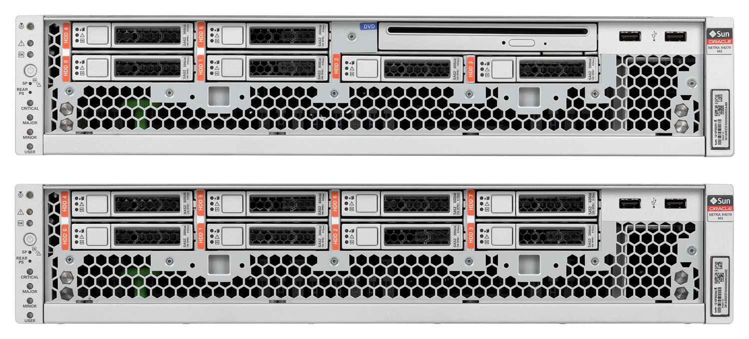 Netra Server X3-2 / Sun Netra X4270 M3 Server Front Zoom