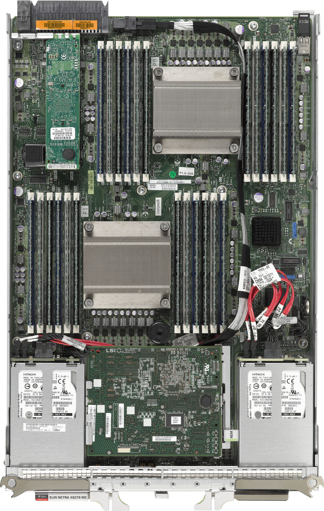 Netra Blade X3-2B / Sun Netra X6270 M3 Top Zoom