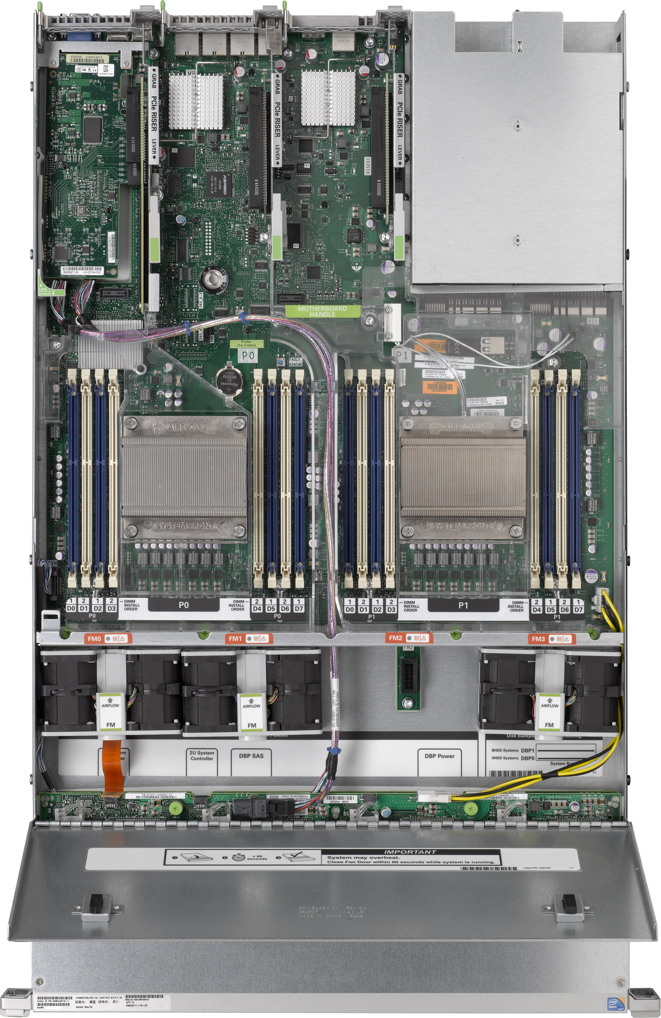 Sun Server X3-2 / Sun Fire X4170 M3 Top Zoom