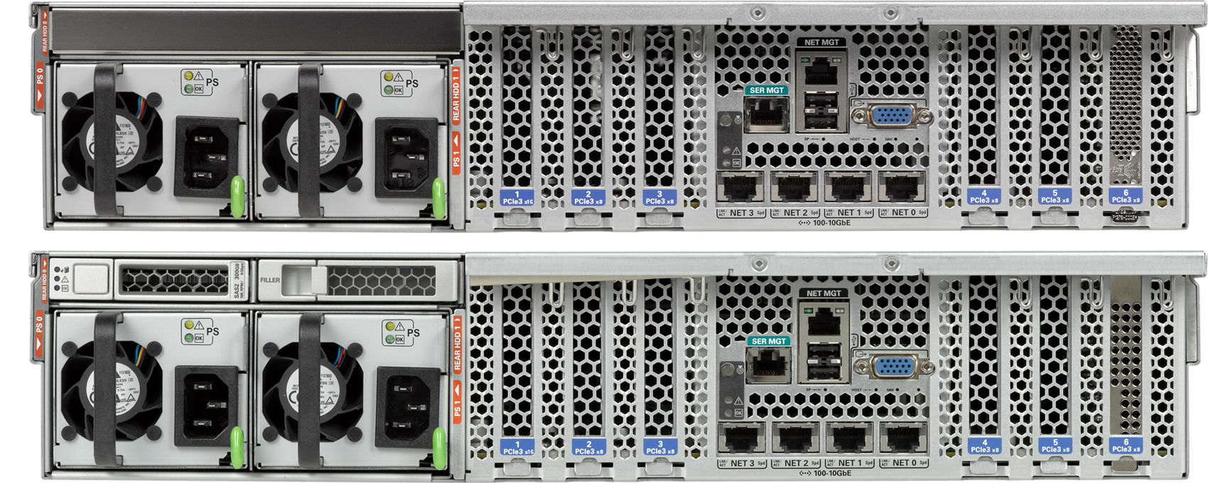 Sun Server X3-2L / Sun Fire X4270 M3 Rear Zoom