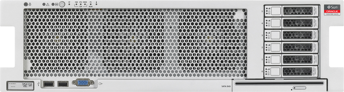 Sun Server X2-4 / Sun Fire X4470 M2 Front Zoom