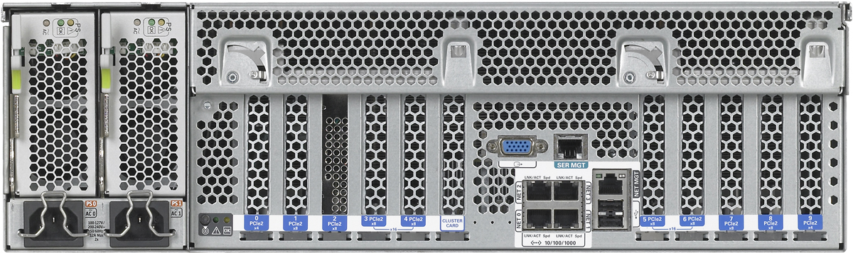 Sun Server X2-4 / Sun Fire X4470 M2 Rear Zoom