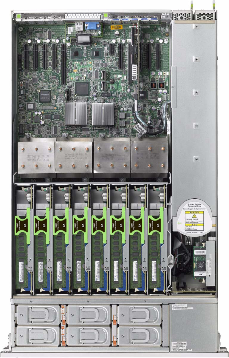 Sun Server X2-4 / Sun Fire X4470 M2 Top Zoom