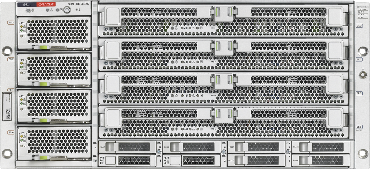 Sun Server X2-8 / Sun Fire X4800 M2 Front Zoom